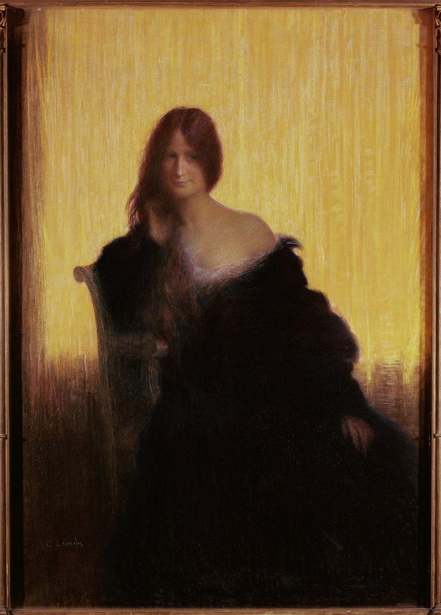 Portrét ženy (pastel na papíře) od Charles Leandre