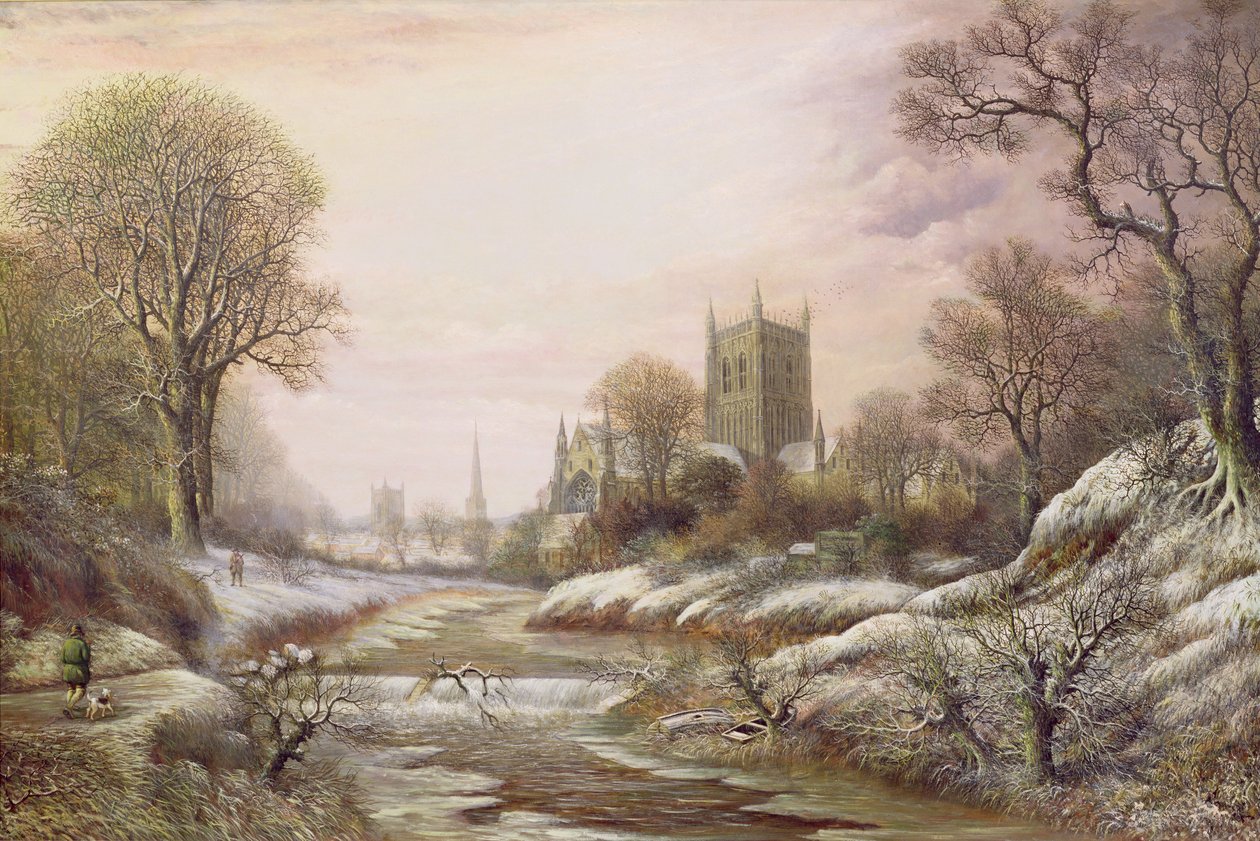 Worcester z jihozápadu ve sněhu, c.1875 od Charles Leaver
