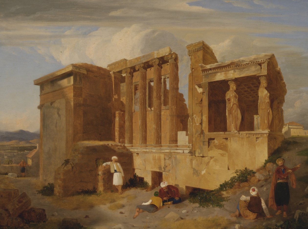Erechtheum, Athény, s čísly v popředí od Charles Lock Eastlake
