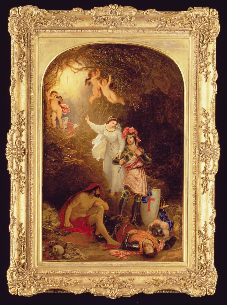 Una vysvobozuje rytíře Červeného kříže z jeskyně zoufalství, kolem roku 1830 od Charles Lock Eastlake