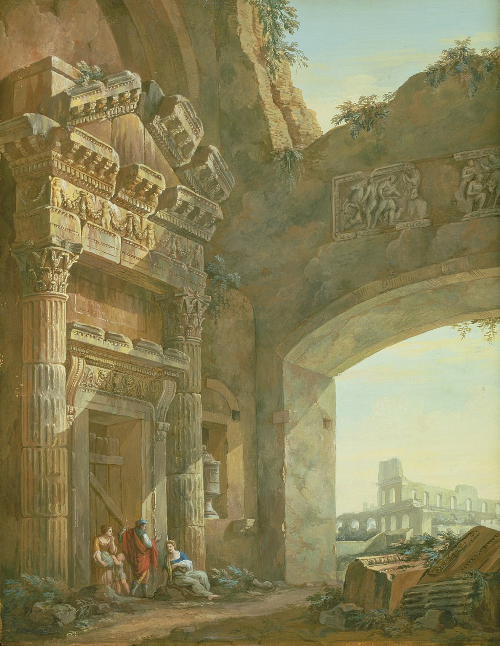 Architektonické ruiny od Charles Louis Clerisseau