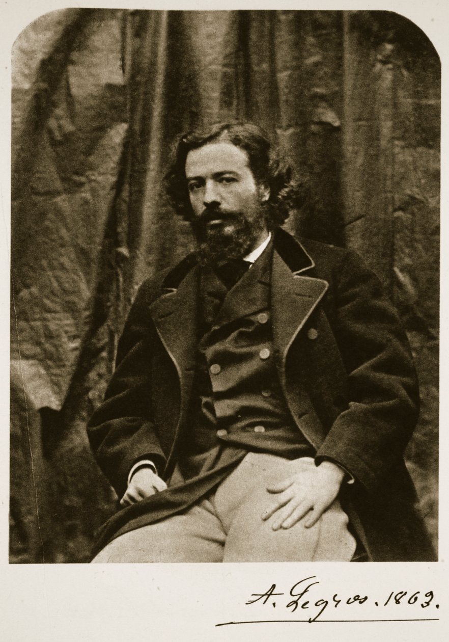 Alphonse Legros 6. října 1863 (sépiová fotografie) od Charles Lutwidge Dodgson