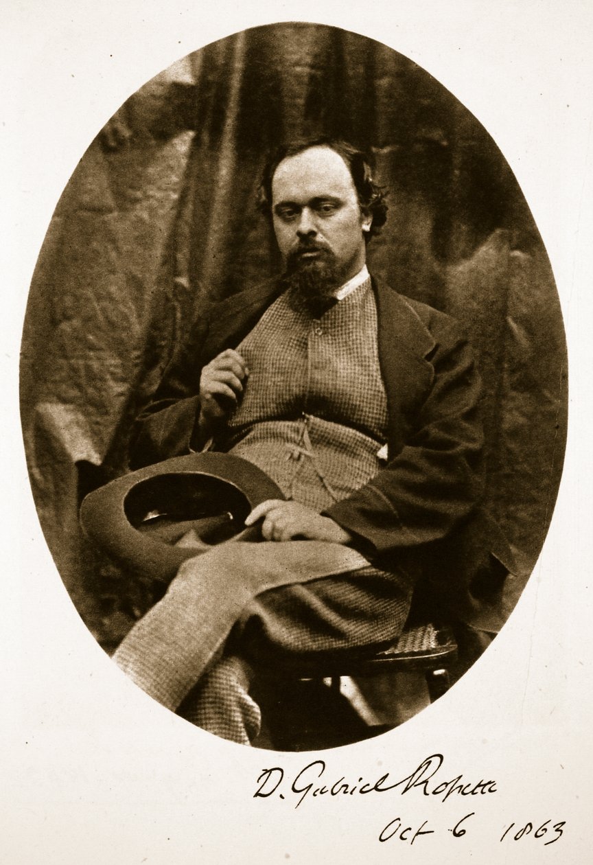 Dante Gabriel Rossetti, 6. října 1863 (sépiová fotografie) od Charles Lutwidge Dodgson