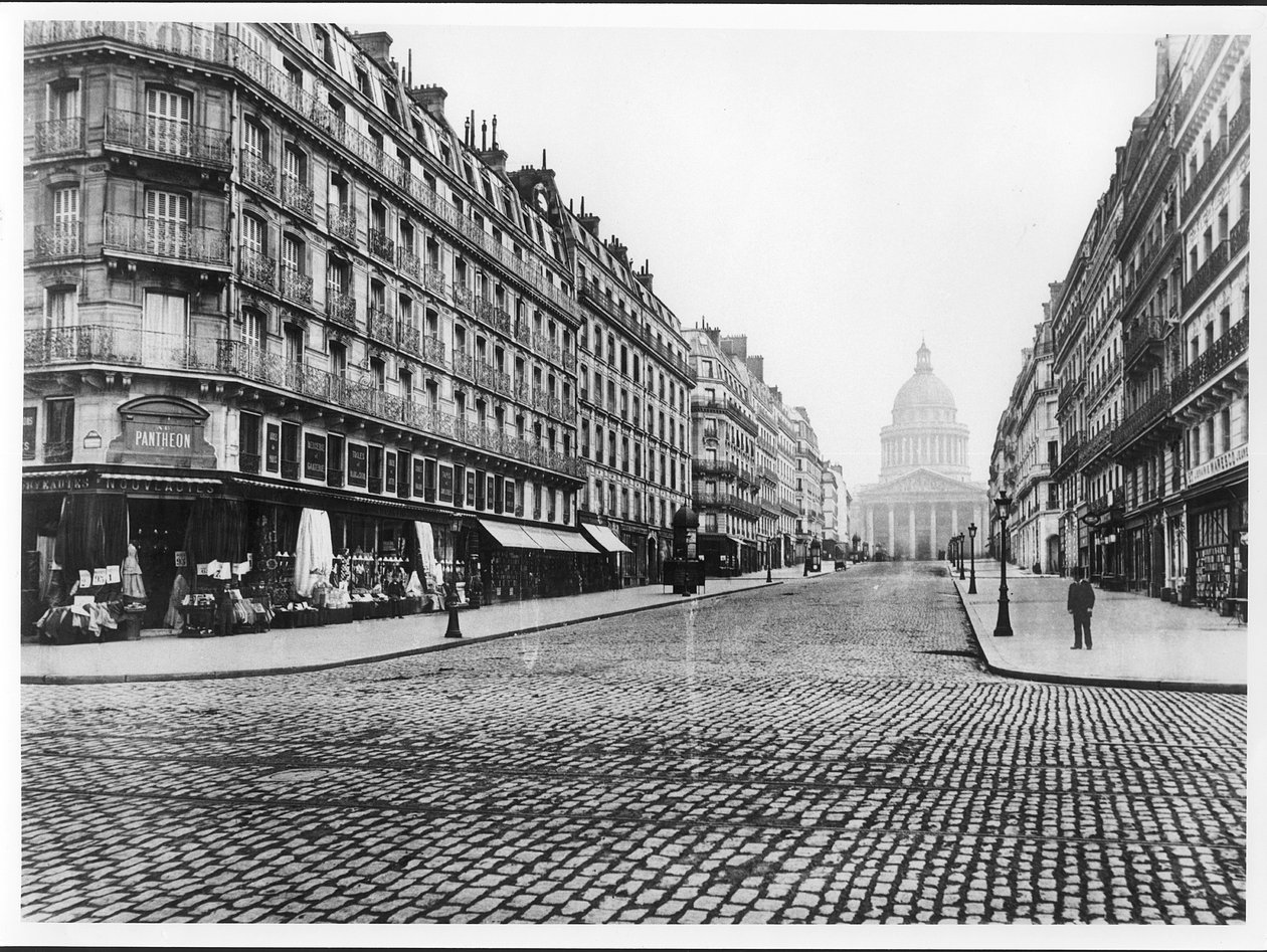 Paříž, rue Soufflot, Pantheon, 1858-78 od Charles Marville