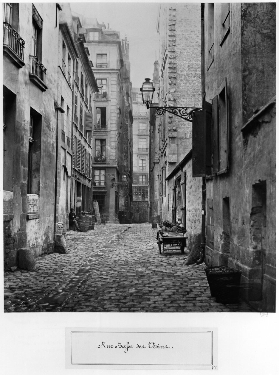 Rue Basse des Ursins, Paříž, 1858-78 od Charles Marville