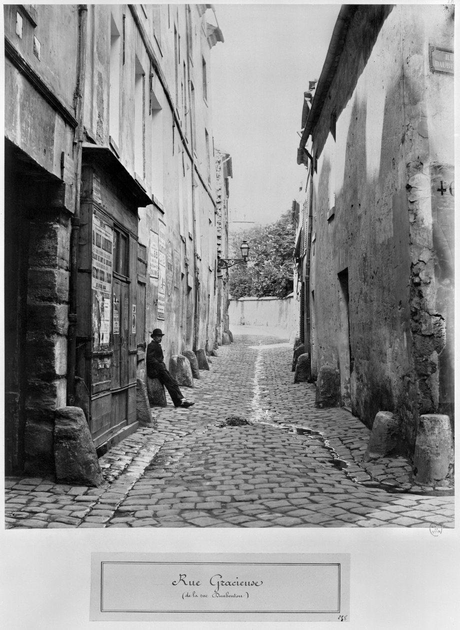 Rue Gracieuse, z rue Daubenton, Paříž, 1858-78 od Charles Marville