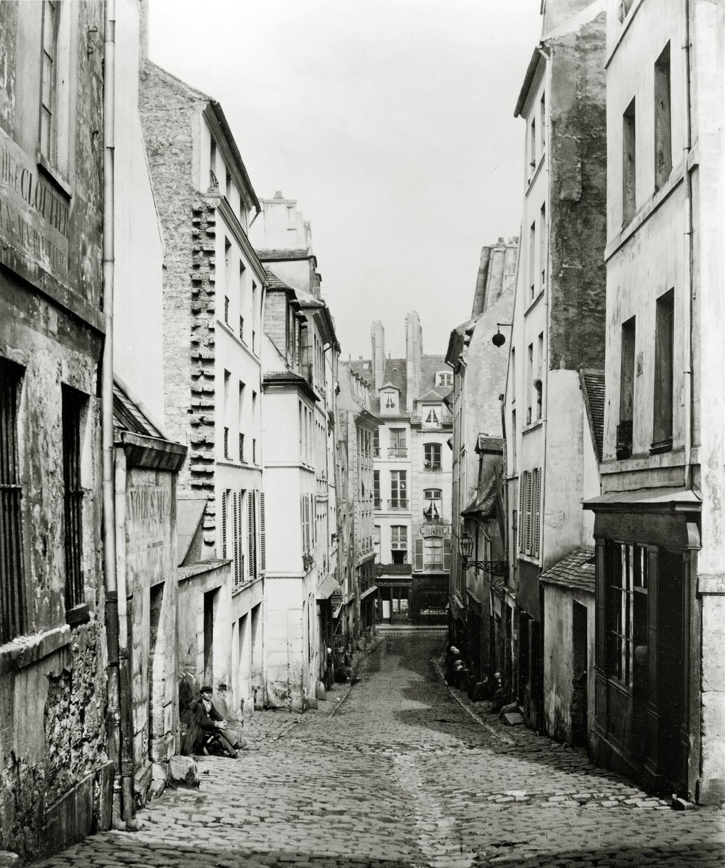 Rue du Bon-Puits, z Rue Traversine, Paříž, 1858-78 od Charles Marville