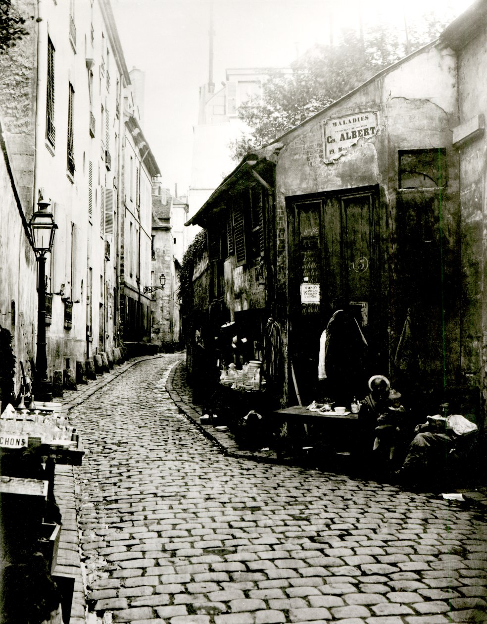 Rue du Jardinet a slepá ulice Rohanu, Paříž, 1858-78 od Charles Marville