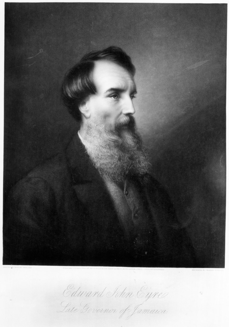 Edward John Eyre, vyryl Charles Algernon Tomkins, kolem roku 1901 od Charles Mercier