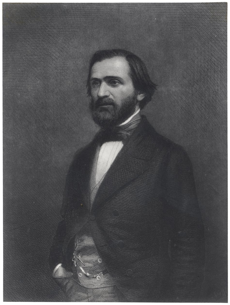 Portrét Giuseppe Verdiho (1813-1901) od Charles Michel Geoffroy