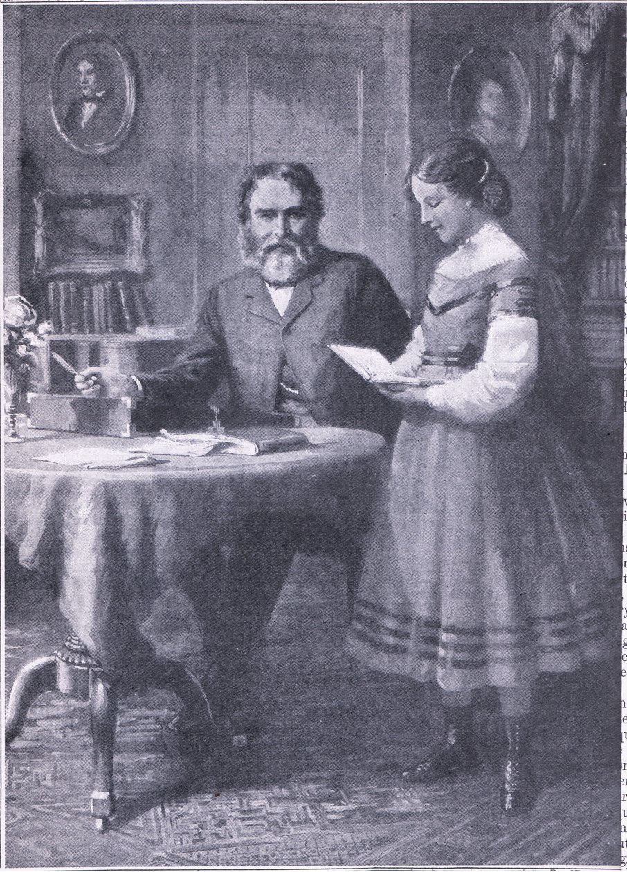 Dětský básník s Edith: Longfellow se svou dcerou od Charles Mills Sheldon