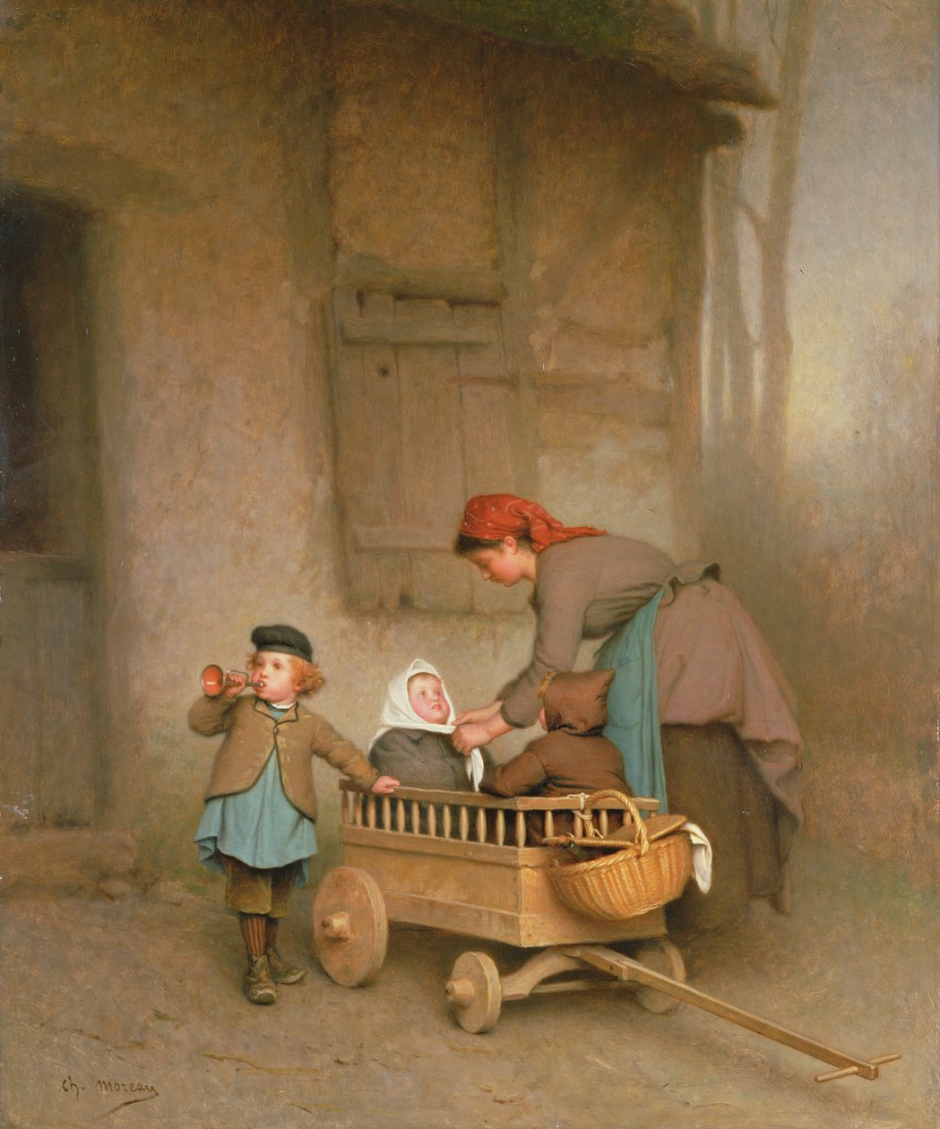 Večeře otců od Paul Charles Chocarne Moreau