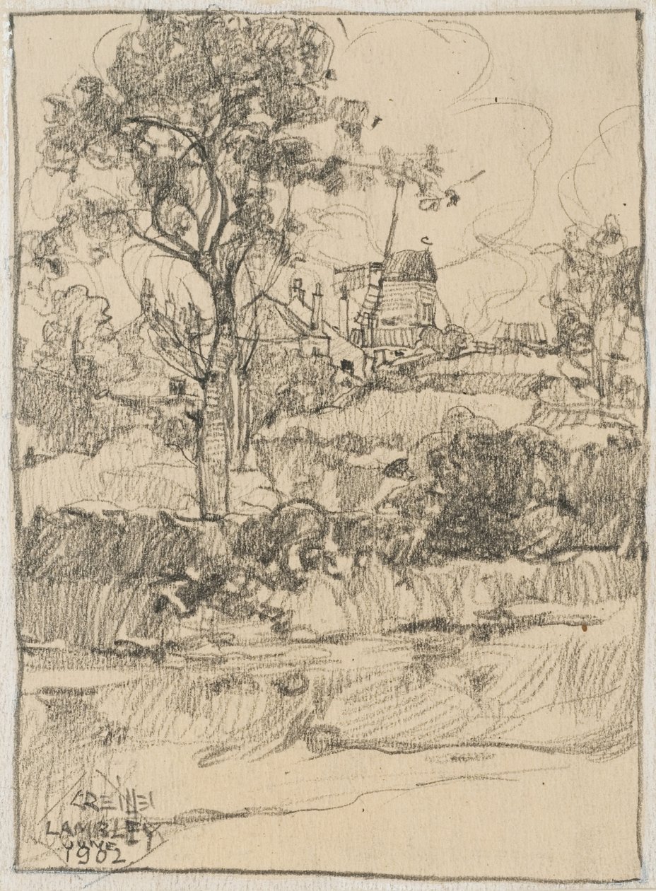 Lambley, Anglie, 1902 (grafit na papíře) od Charles P. Reiffel