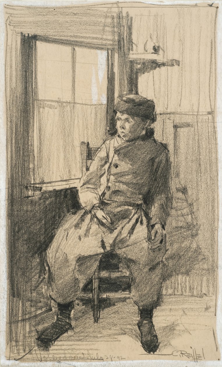 Volendam, 28. července 1892 (grafit na papíře) od Charles P. Reiffel