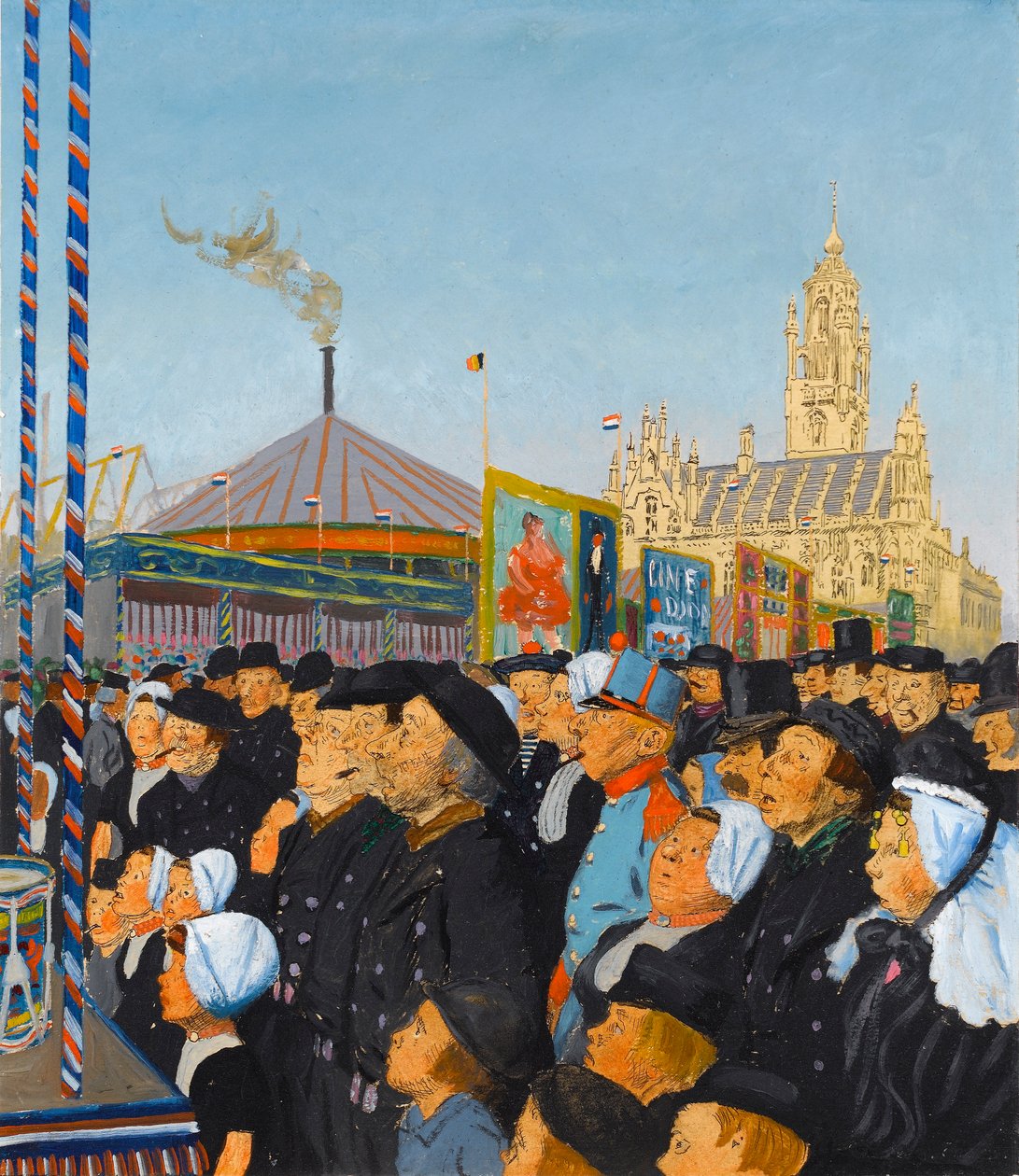 At Middleburg: The Kermis, srpen 1913 (olej na kartě) od Charles Pearse