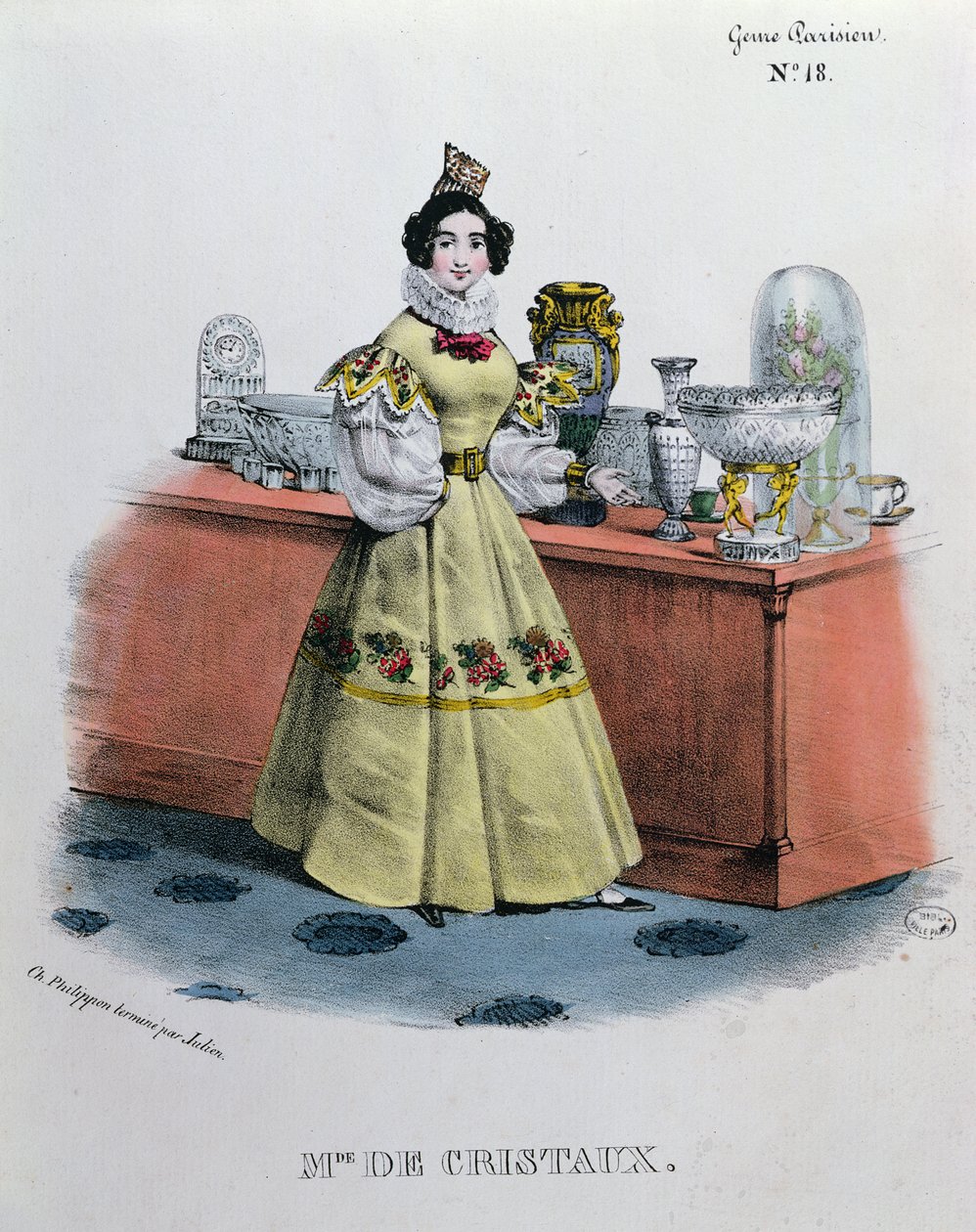 Prodejce krystalů, kolem roku 1840 od Charles Philipon