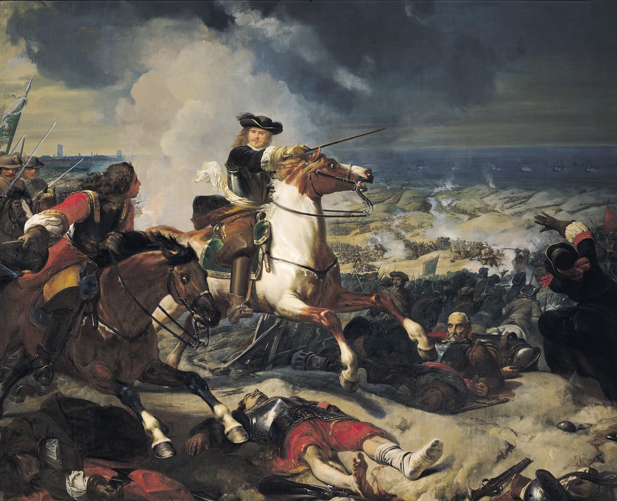 Bitva u Dun, 14. června 1658, 1837 od Charles Philippe Lariviere