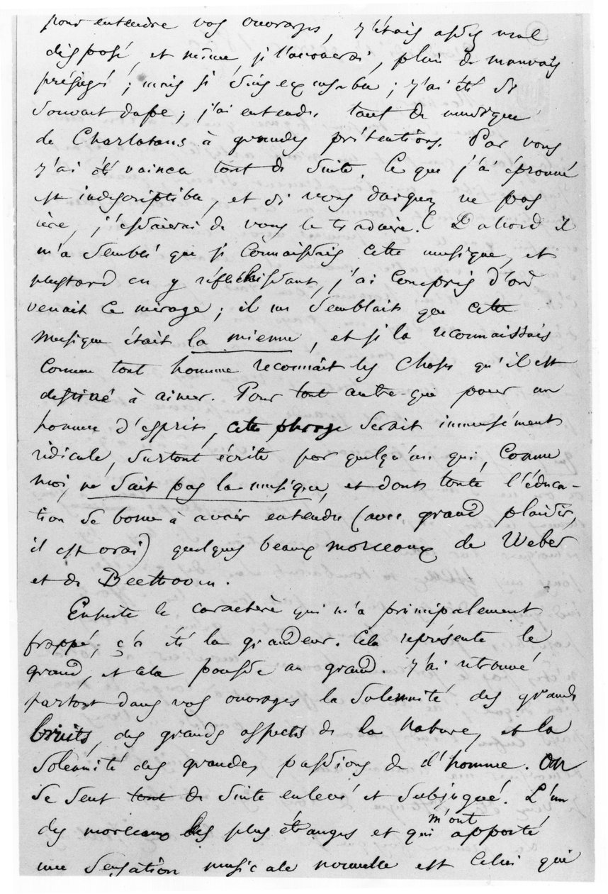 Dopis Richardu Wagnerovi (1813-83) ze 17. února 1860 od Charles Pierre Baudelaire