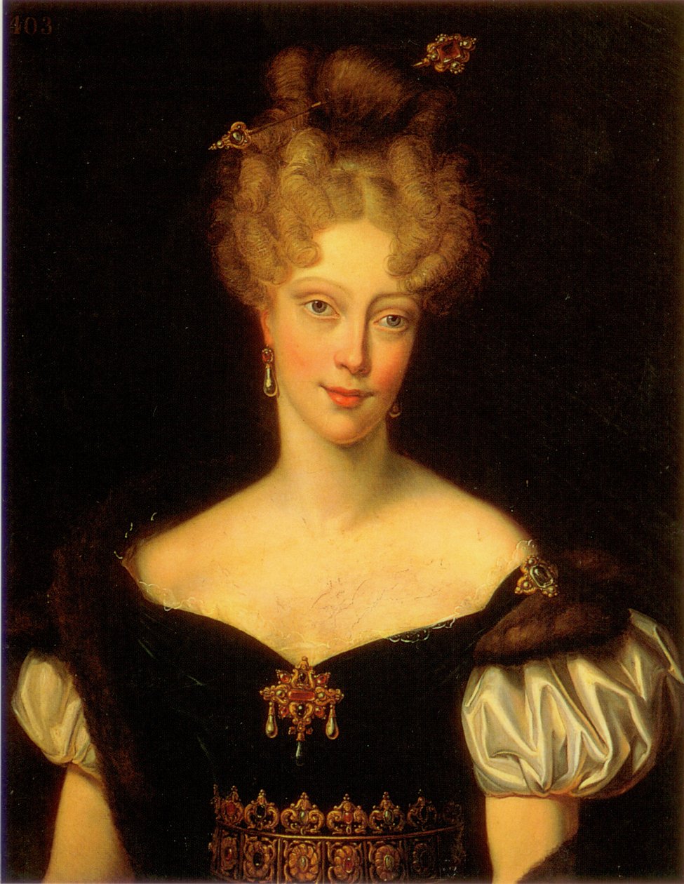 Portrét Caroline de Bourbon (1798–1870), vévodkyně z Berry od Charles Rauch