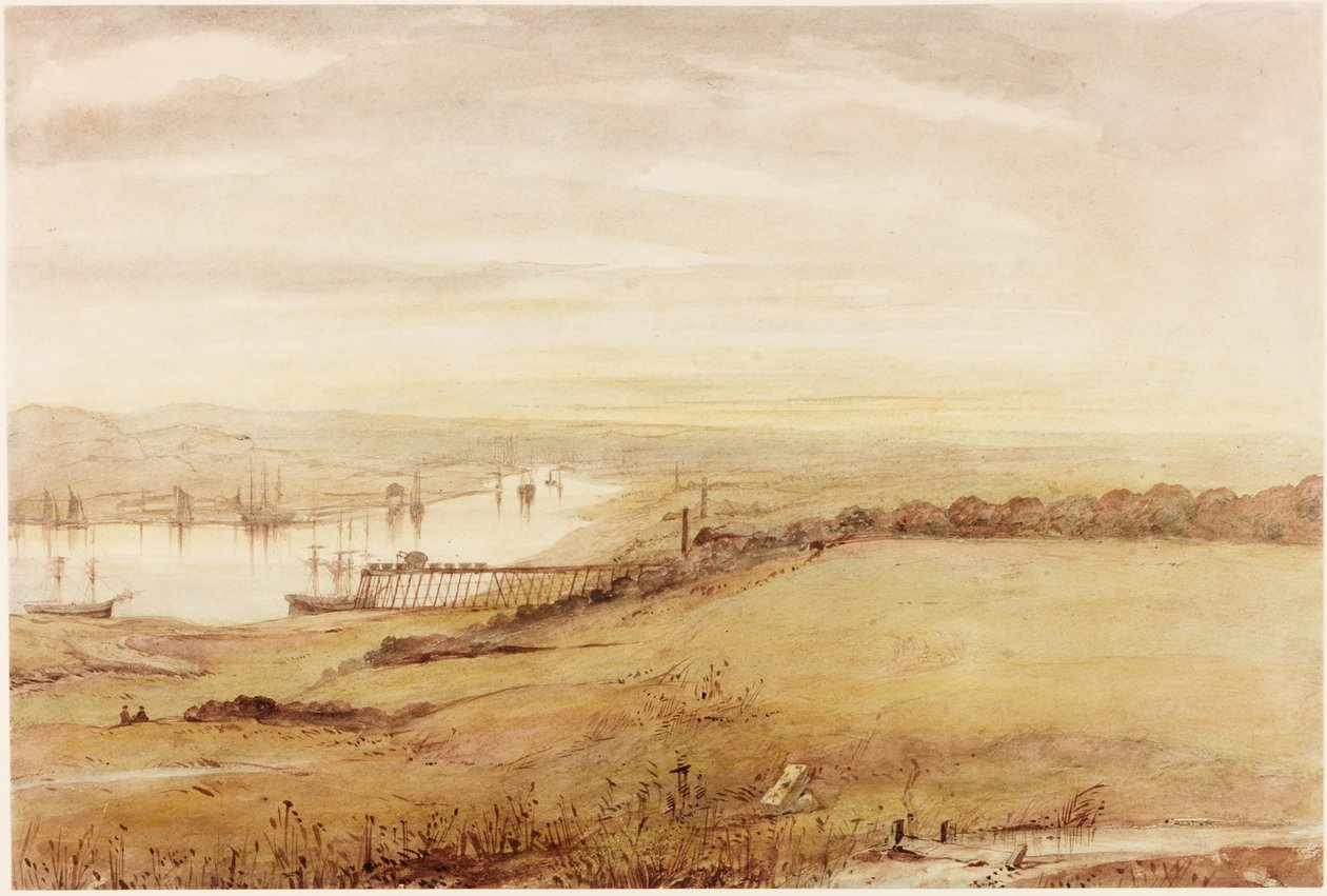 Wallsend (barva těla, tužka a wc na papíře) od Charles Richardson