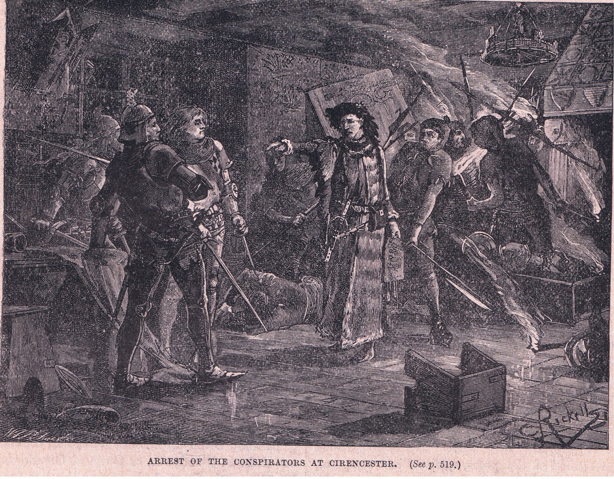 Zatčení spiklenců v Cirncester AD 1400 od Charles Ricketts