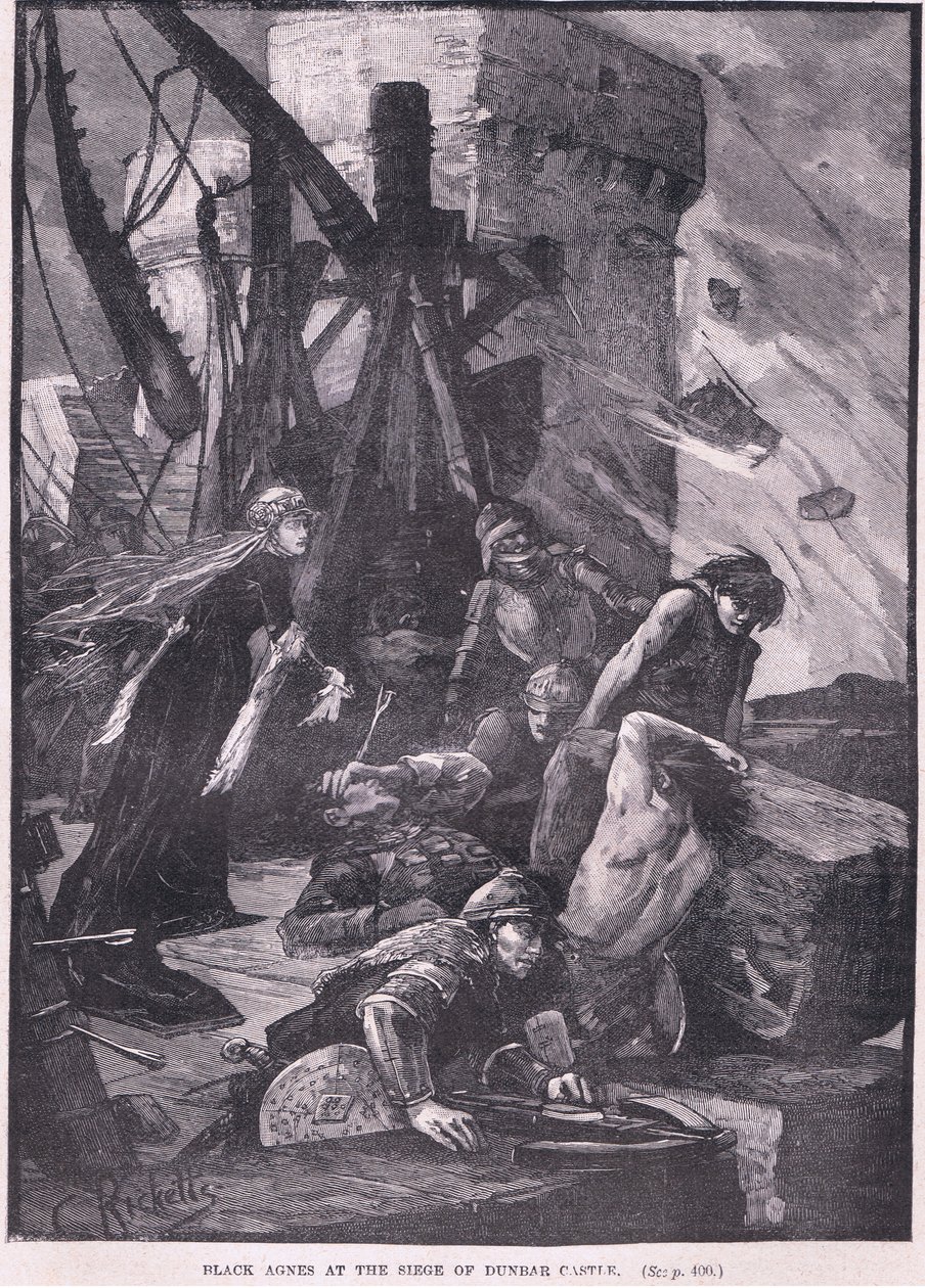 Černá Agnes při obléhání hradu Dunbar AD 1326 od Charles Ricketts