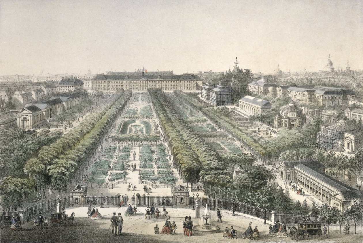 Pohled na Jardin des Plantes, Paříž od Charles Riviere