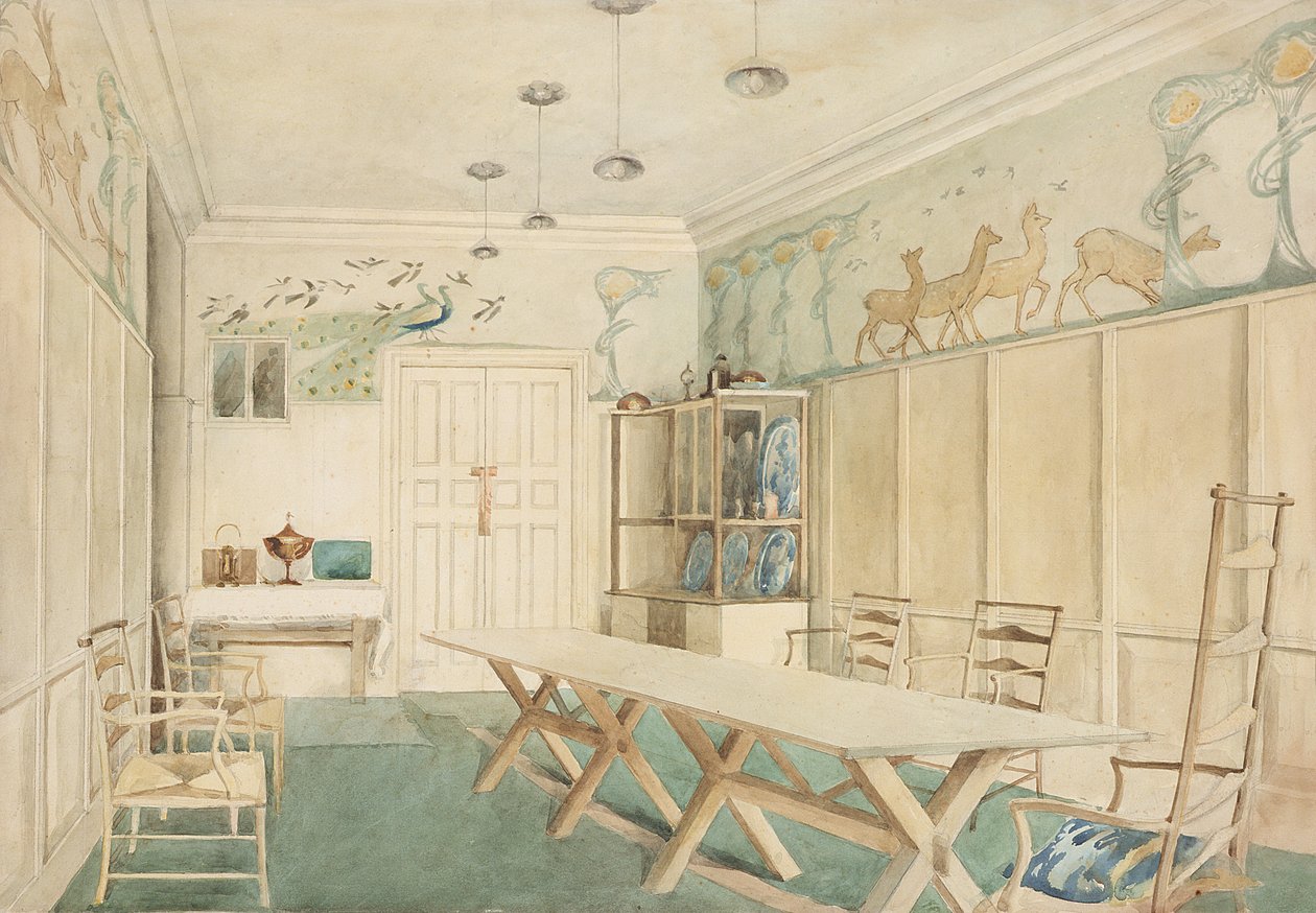 Jídelna na adrese 37 Cheyne Walk, Chelsea od Charles Robert Ashbee