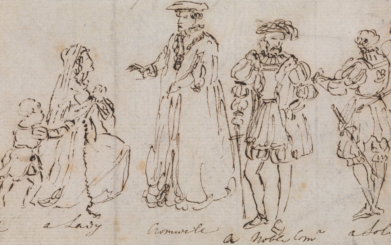 Studie kostýmů 16. století od Charles Robert Leslie
