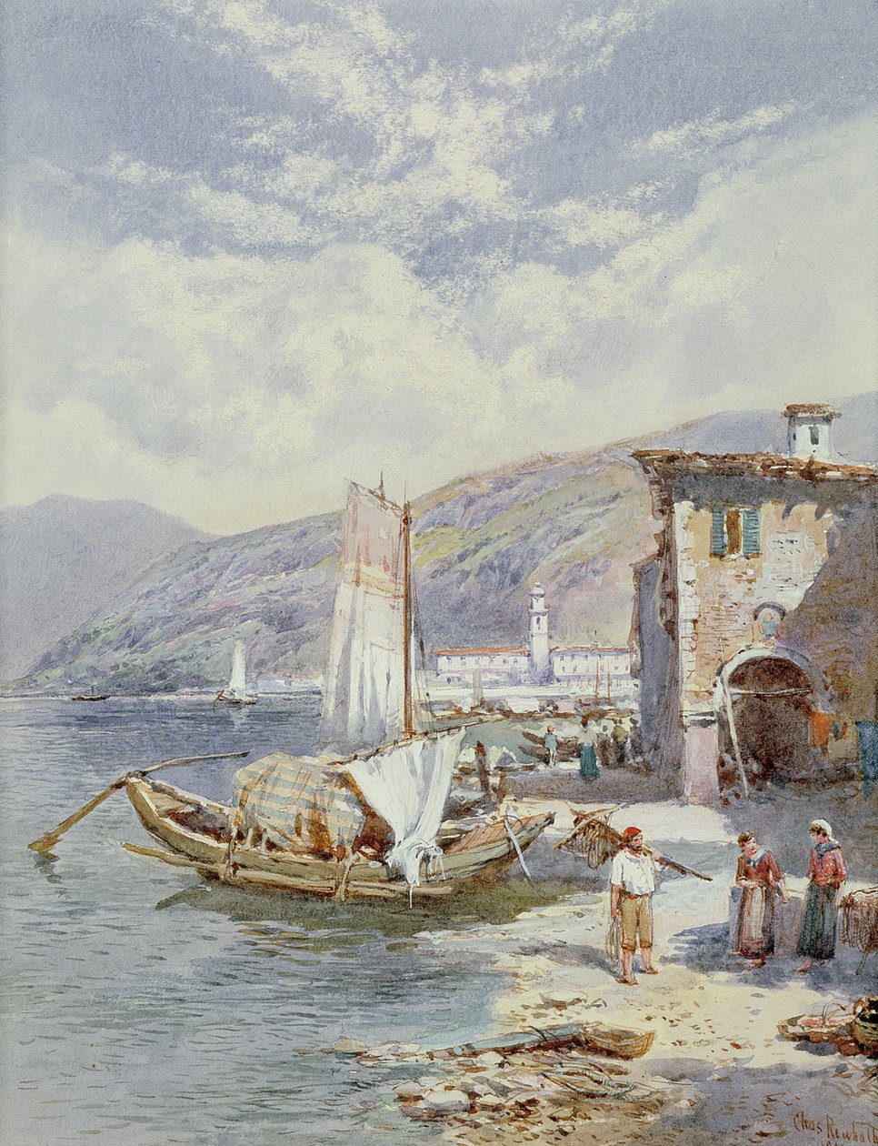 jezero Como od Thomas Charles Leeson Rowbotham