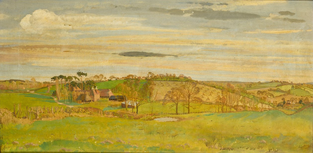 Kentish Landscape, c.1914-16 od Charles Sims