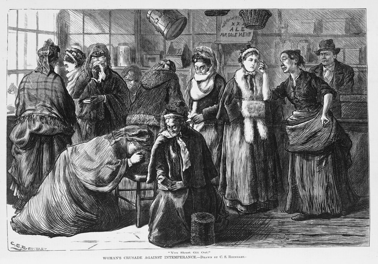 Ženská křížová výprava proti nestřídmosti, hospoda. 1874 od Charles Stanley Reinhart