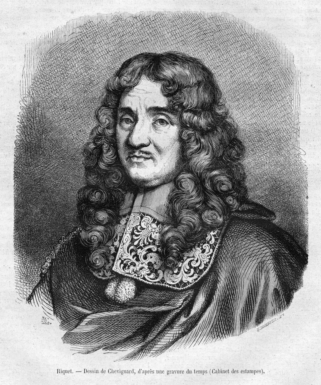 rytý portrét od Charles Tamisier Lechevallier Chevignard