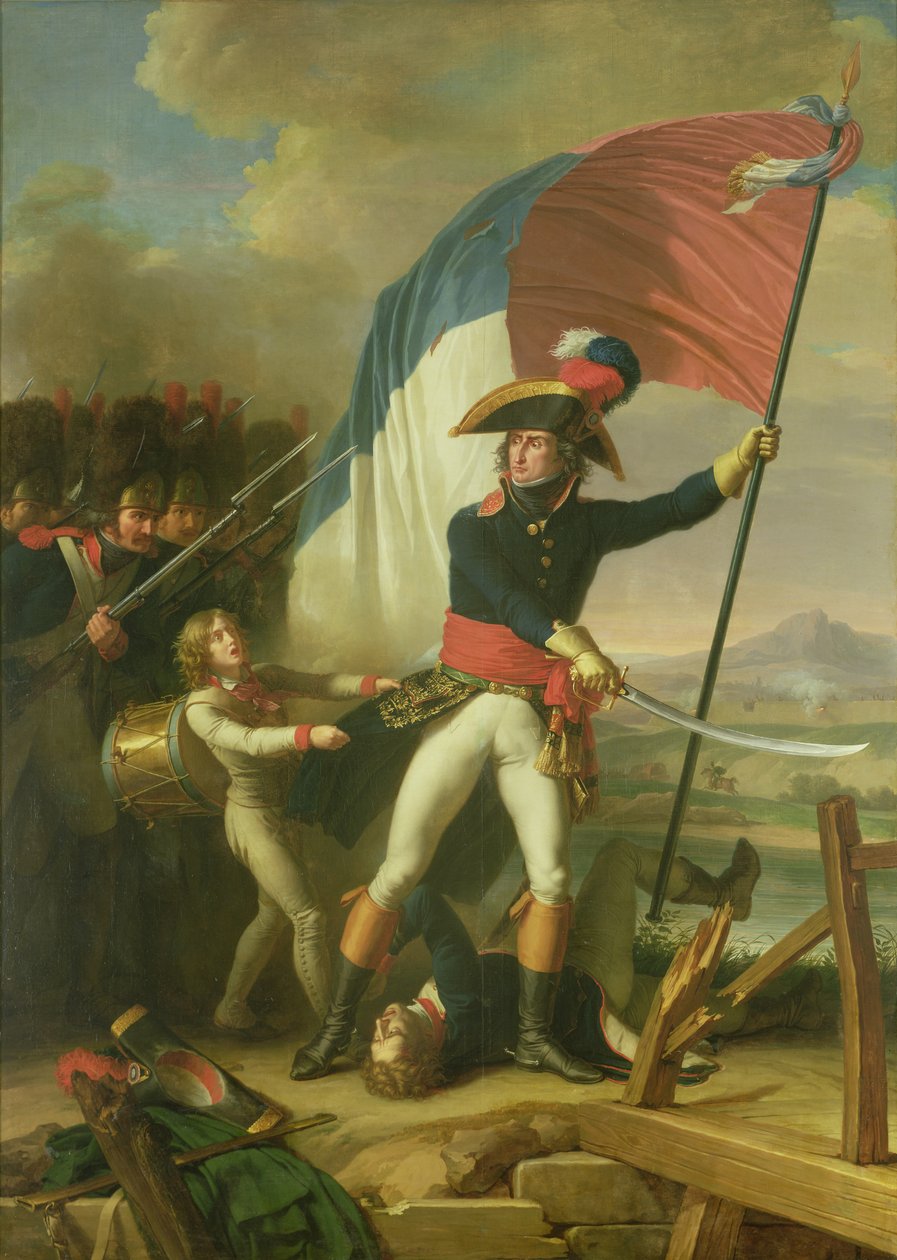 Generál Augereau (1757-1816) na mostě v bitvě u Arcoly 15. listopadu 1796 od Charles Thevenin