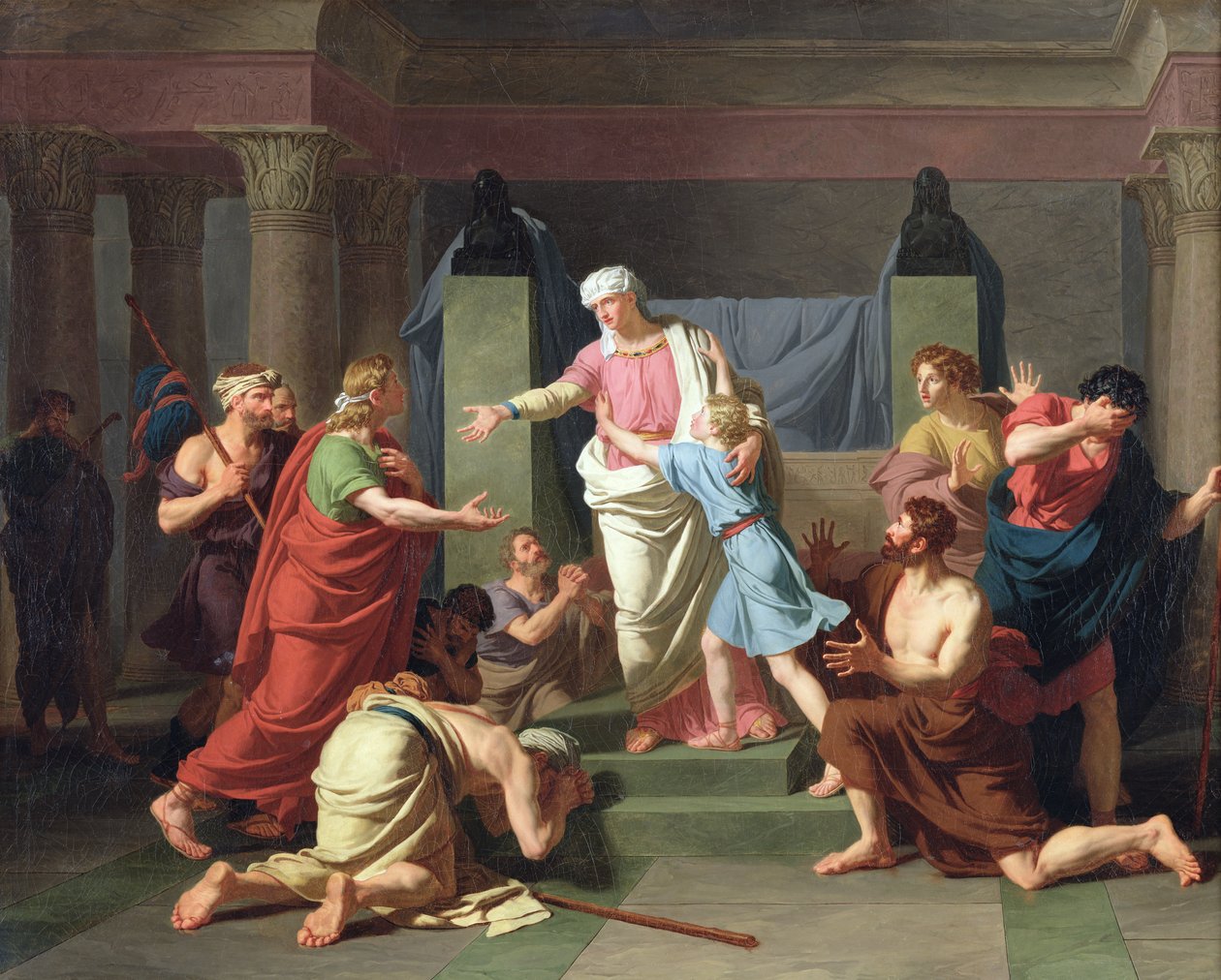 Joseph uznaný svými bratry, 1789 od Charles Thevenin