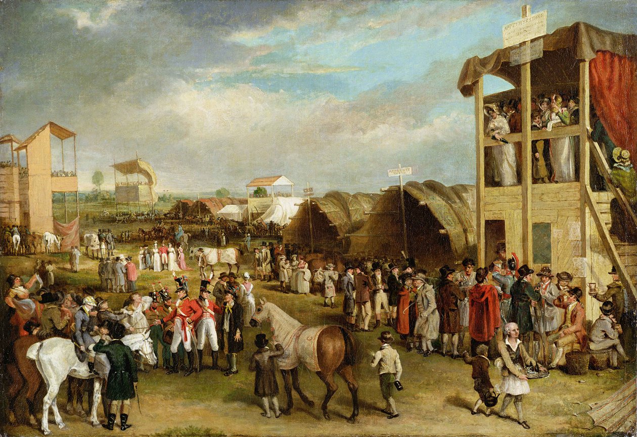 Rozsáhlý pohled na Oxfordské závody od Charles Yardley Turner