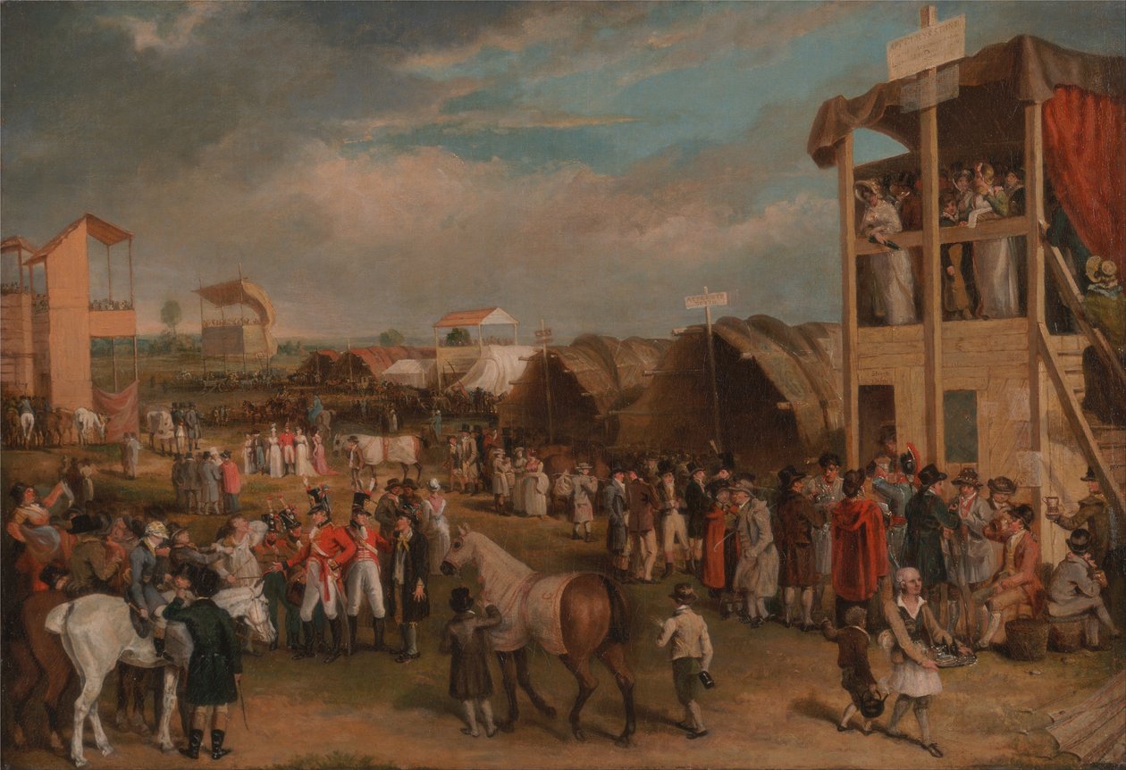 Rozsáhlý pohled na Oxfordské závody od Charles Yardley Turner