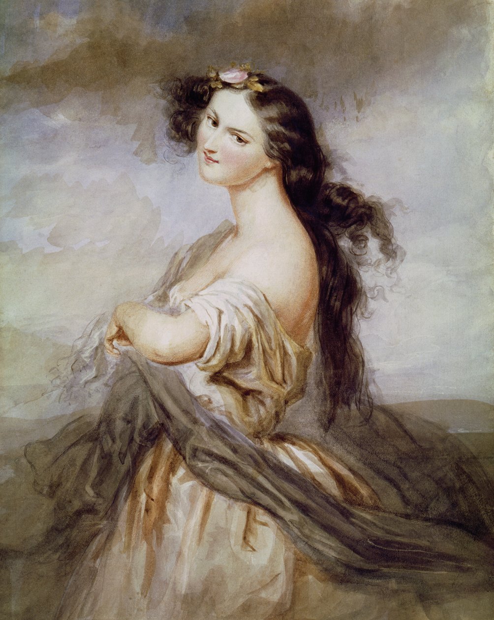 Portrét Juliette Drouet (1806-83) od Charles Voillemot