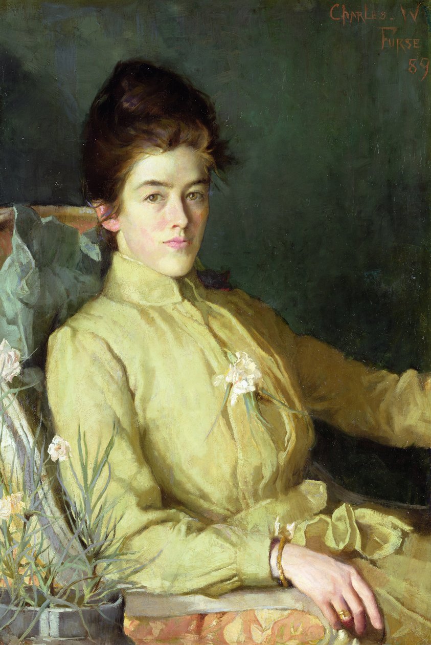 Portrét mladé ženy od Charles Wellington Furse
