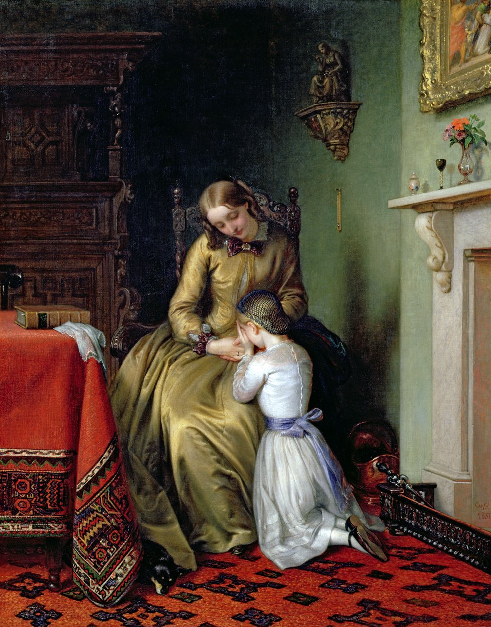 Modlitba, 1854 od Charles West Cope