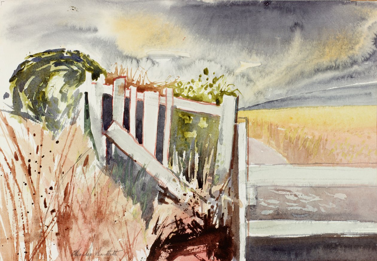 Field End (tužka a akvarel na papíře) od Charles William Bartlett
