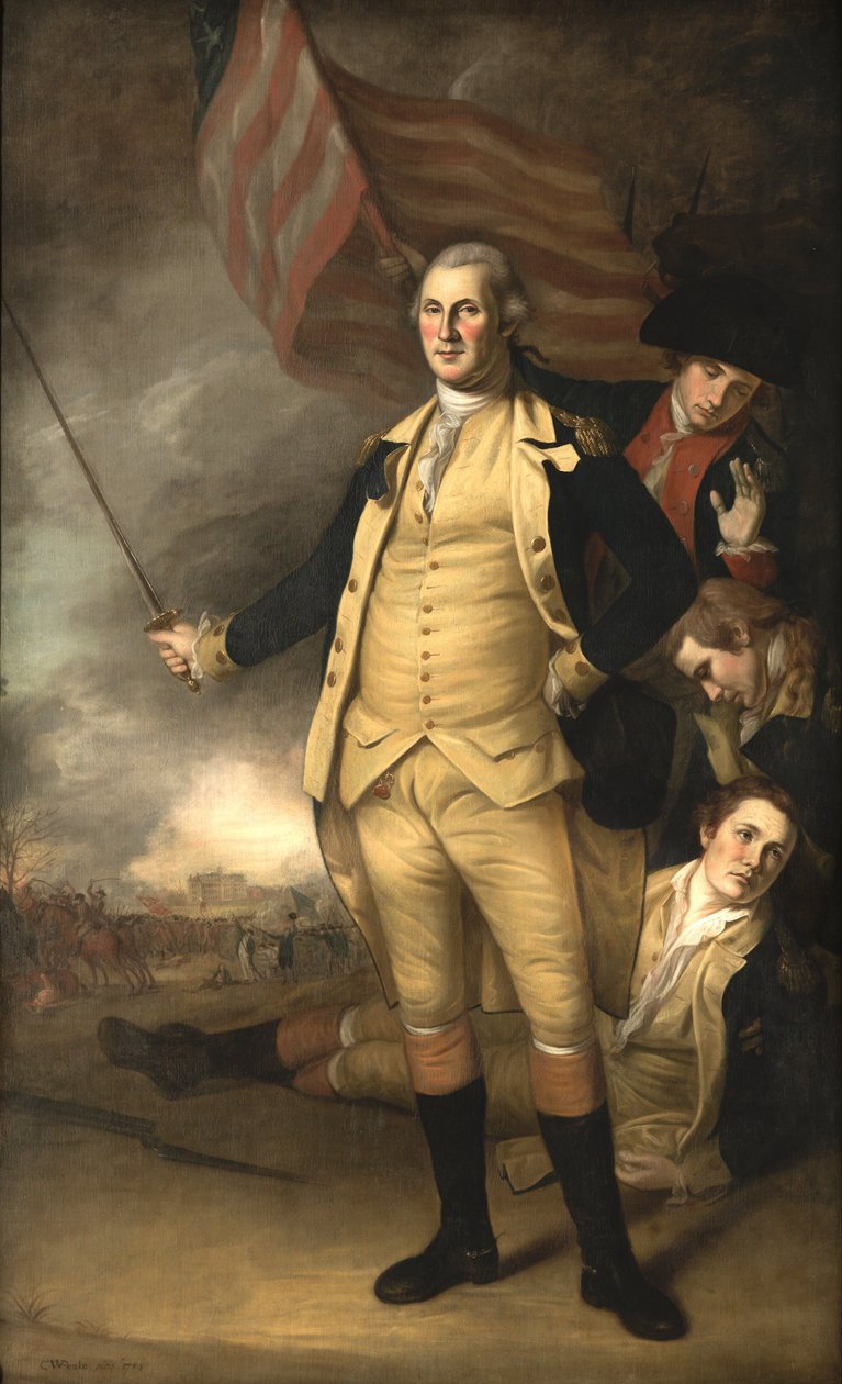George Washington v bitvě u Princetonu od Charles Willson Peale