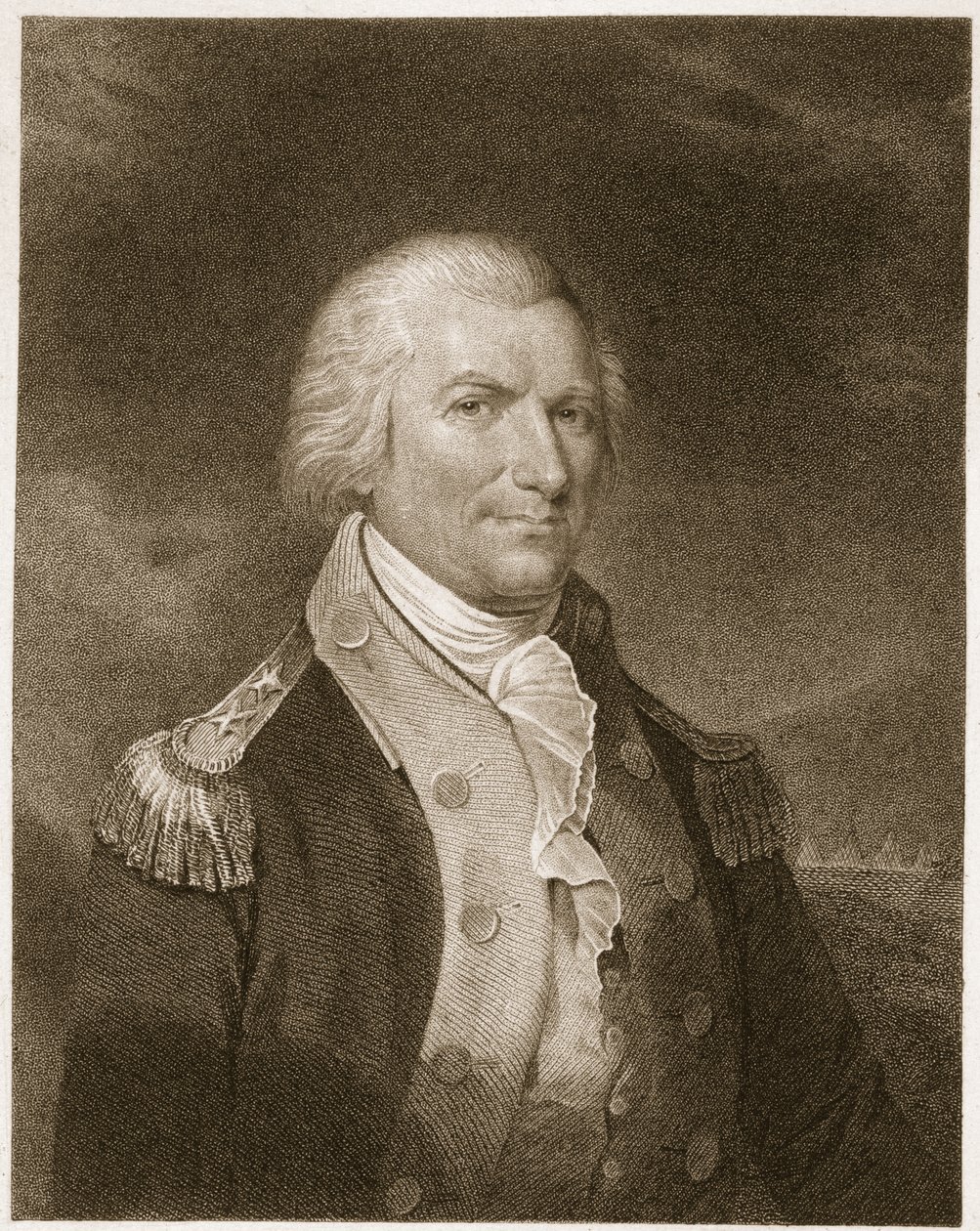 Generálmajor Arthur St. Clair, vyrytý Edwardem Wellmorem (fl.1835) podle kresby originálu od Jamese Barton Longacre (1794-1869) od Charles Willson Peale