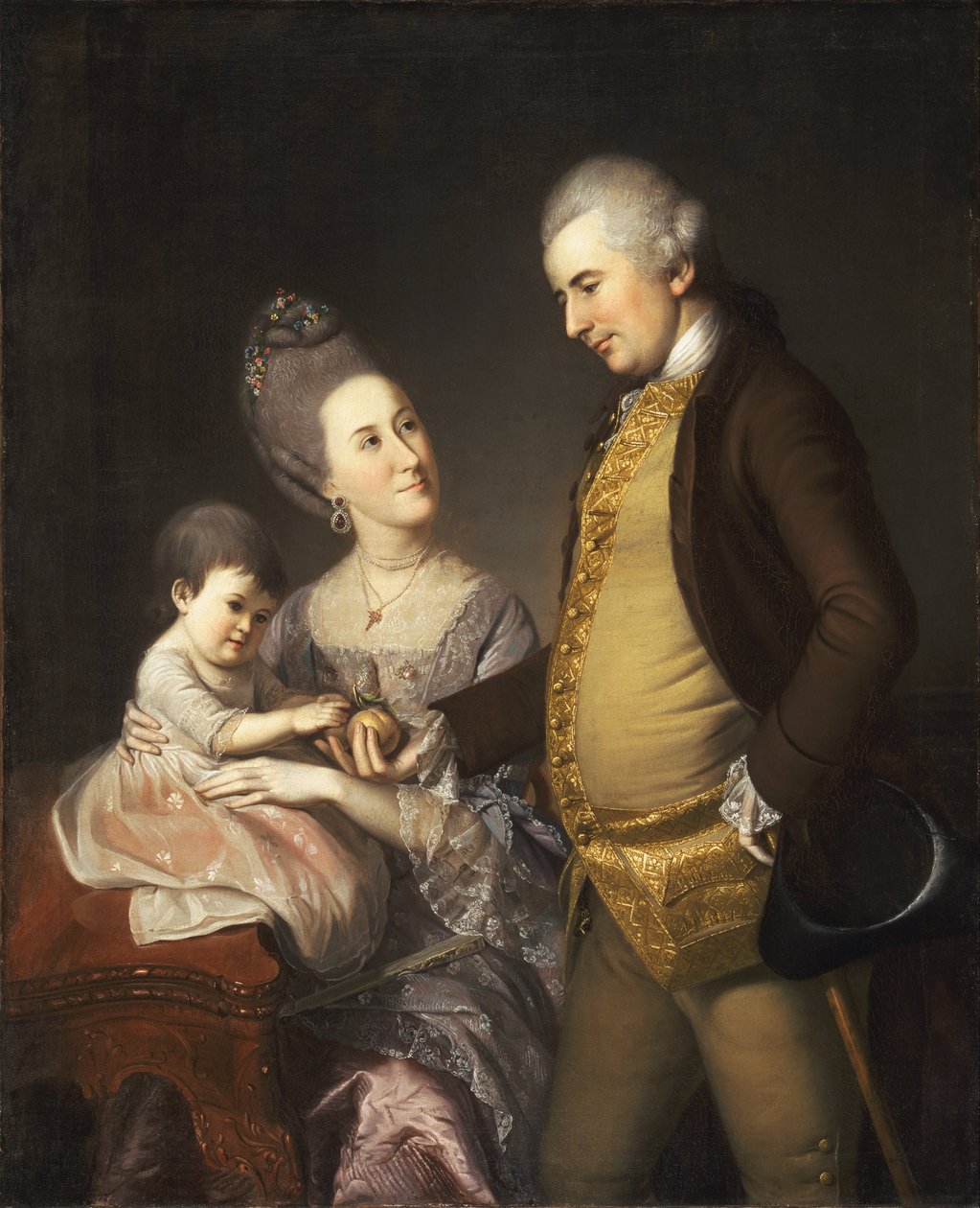 Portrét Johna a Elizabeth Lloyd Cadwaladerových a jejich dcery Anne od Charles Willson Peale