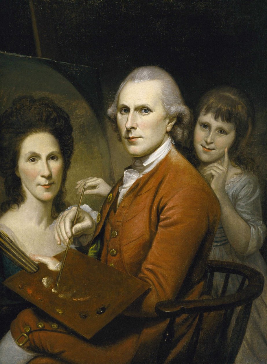 Autoportrét s Angelikou a portrét Rachel od Charles Willson Peale