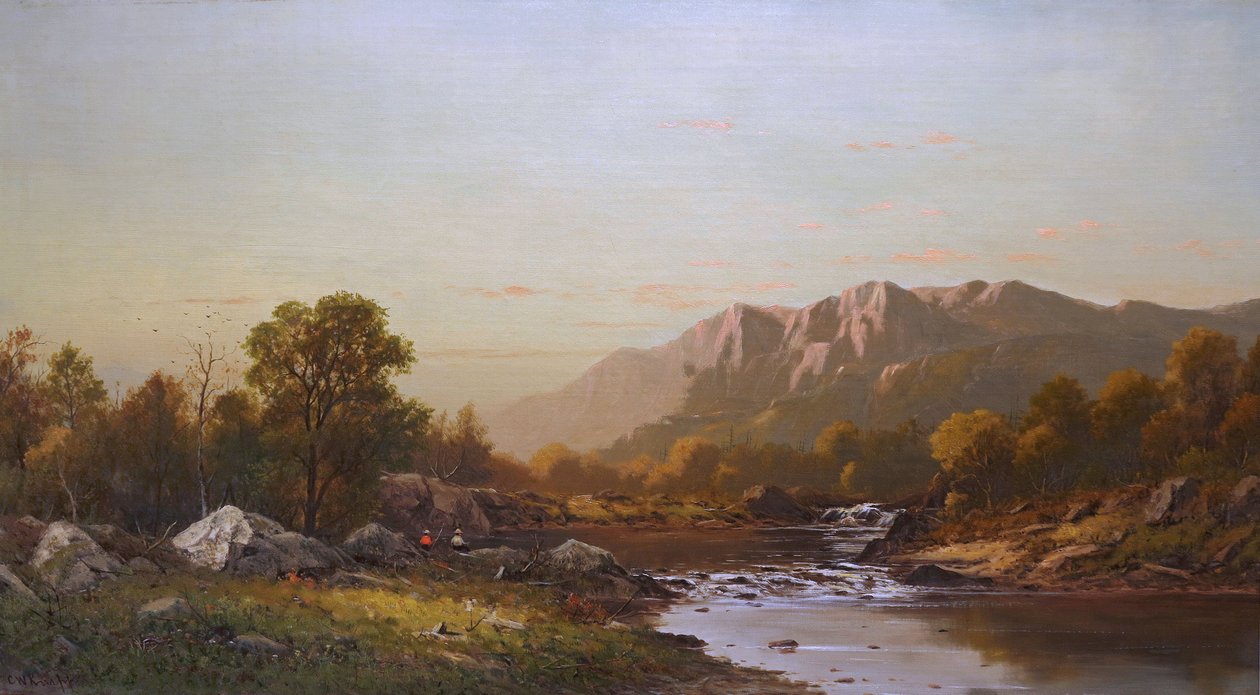 Krajina s rybáři od Charles Wilson Knapp