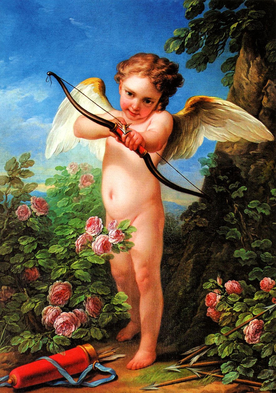 Amor střílí z luku od Charles André van Loo