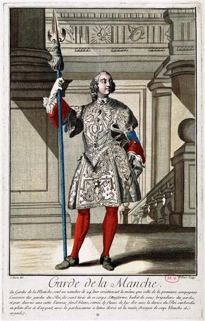 Garde de la Manche období Ludvíka XV od Charles Dominique Joseph Eisen