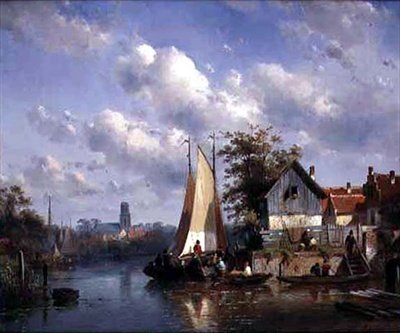 Letní scéna (olej na plátně) od Charles Henri Joseph Leickert