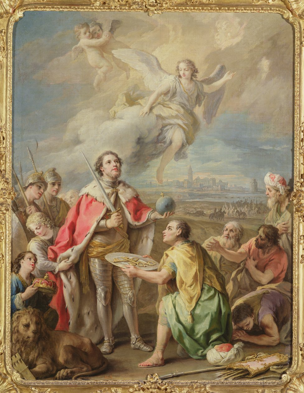 Odevzdání Sevilly svatému Ferdinandovi od Charles-Joseph Flipart